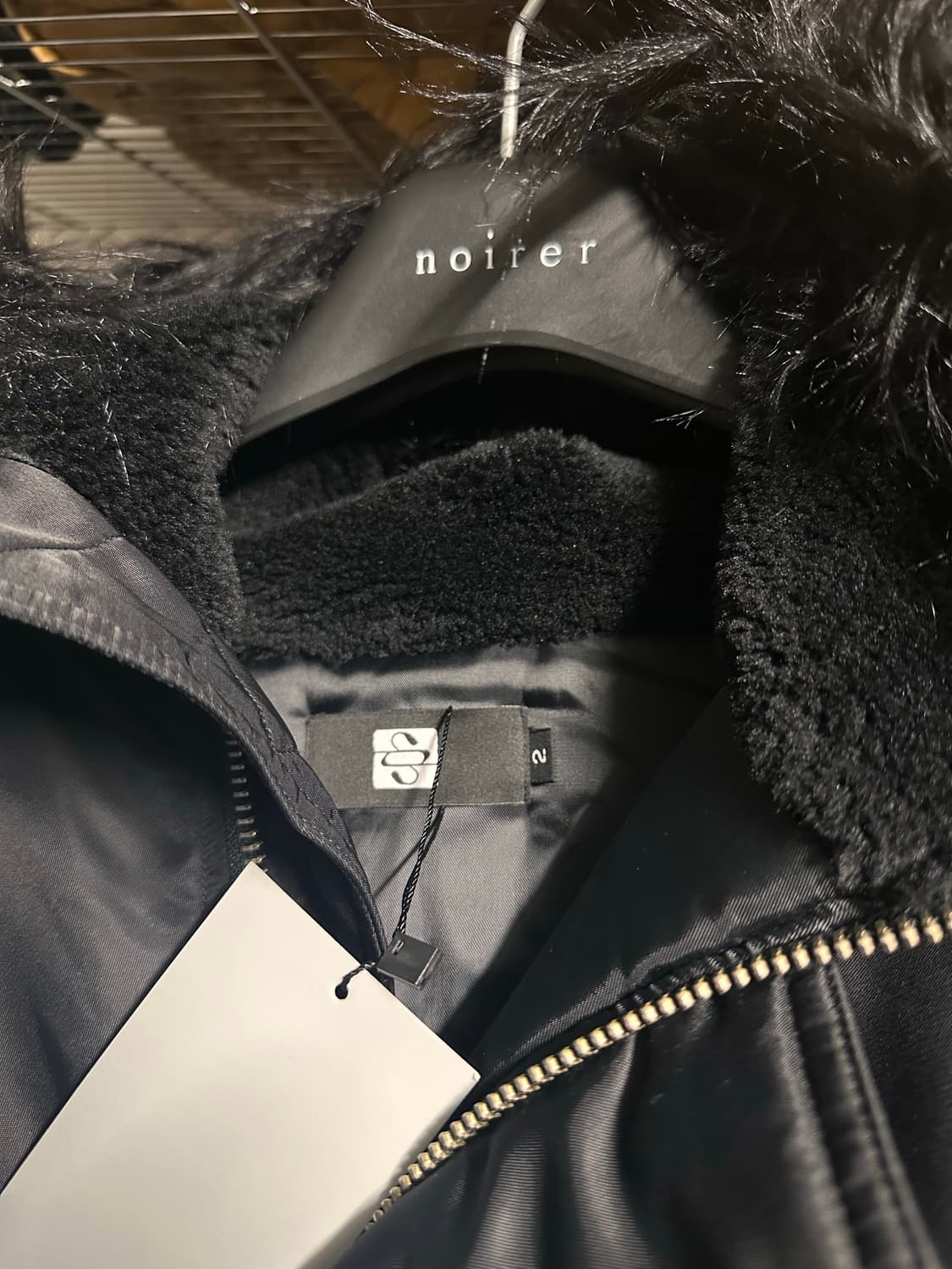 선데이오프클럽 후드 퍼 블랙 봄버 패딩 점퍼 상품이미지4