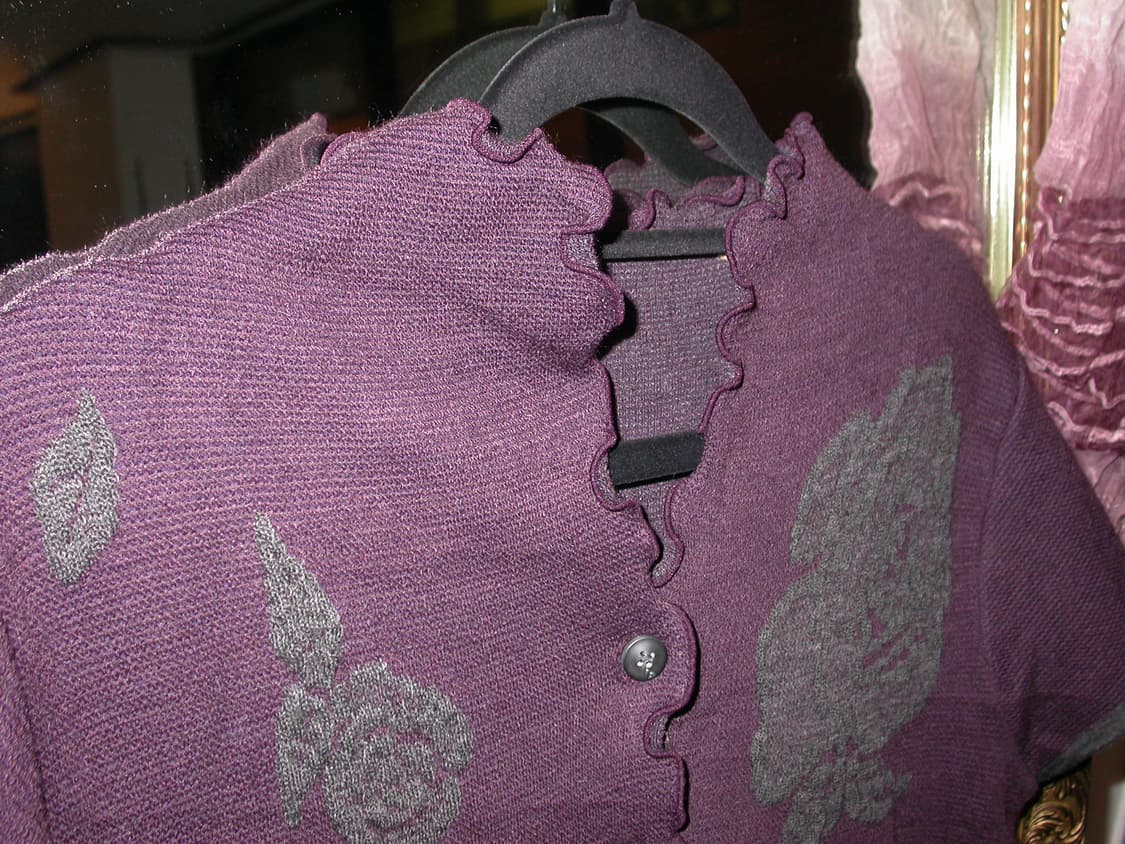 Vintage purple rose knit cardigan 상품이미지3