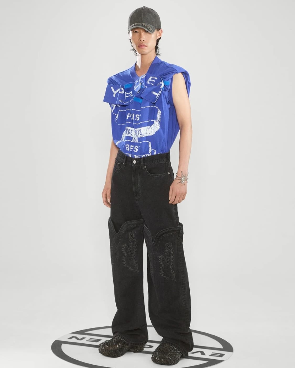 [29]와이프로젝트 Y/Project 맥시 카우보이 커프 진/블랙 상품이미지3