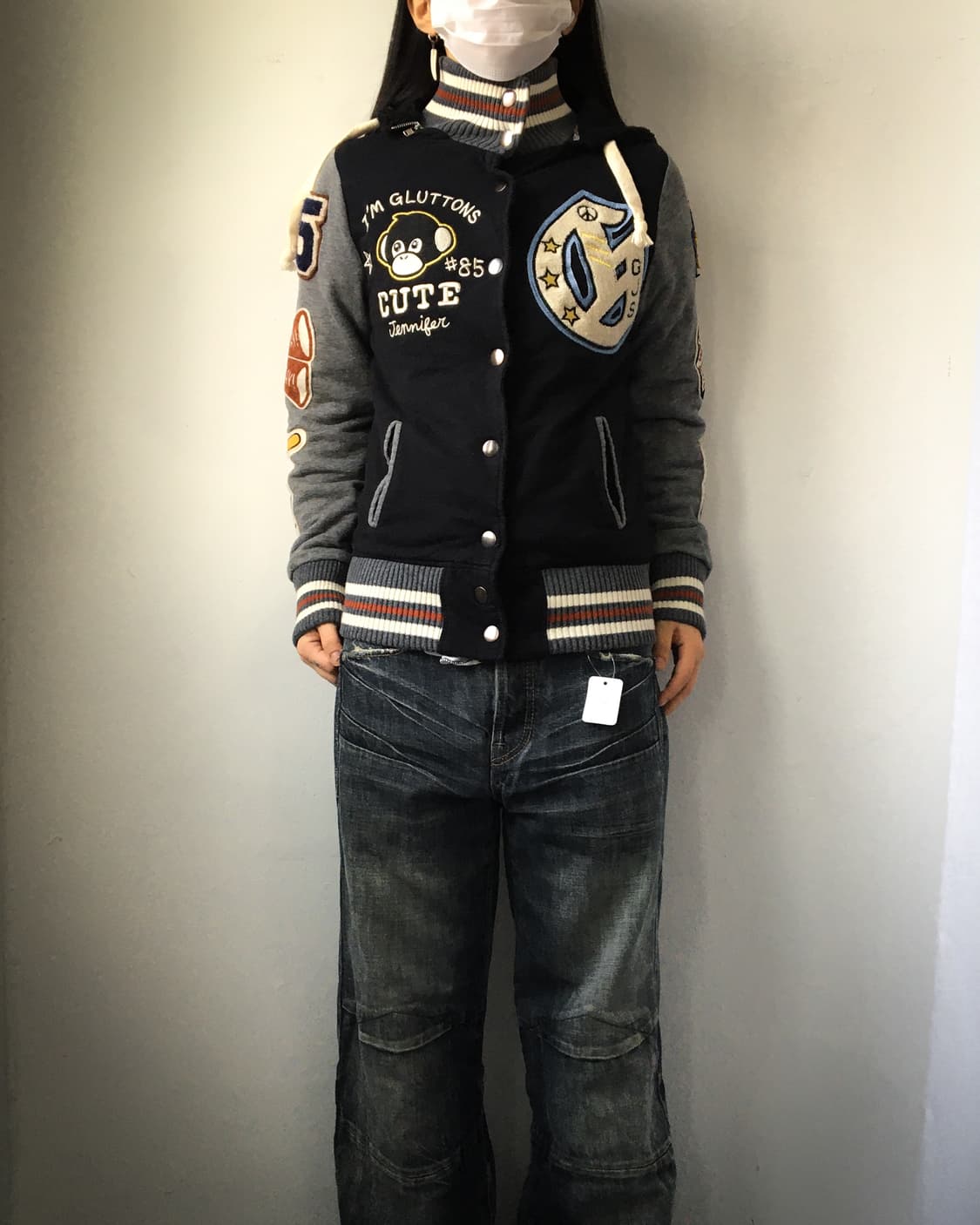 Gluttons patchwork varsity jacket 상품이미지6
