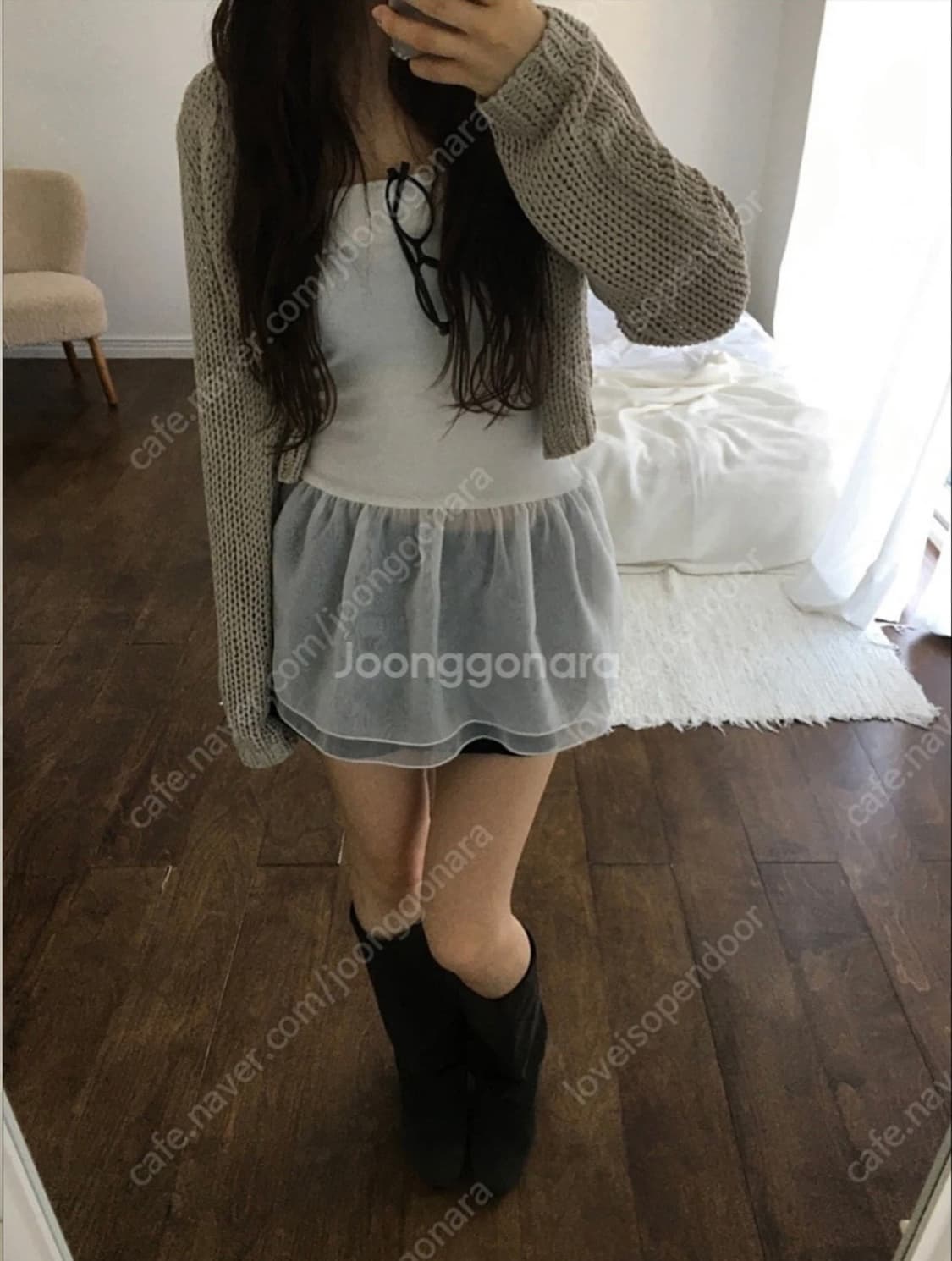 아워캐비넷 ourcabinet 러플 튜브탑 원피스 상품이미지3