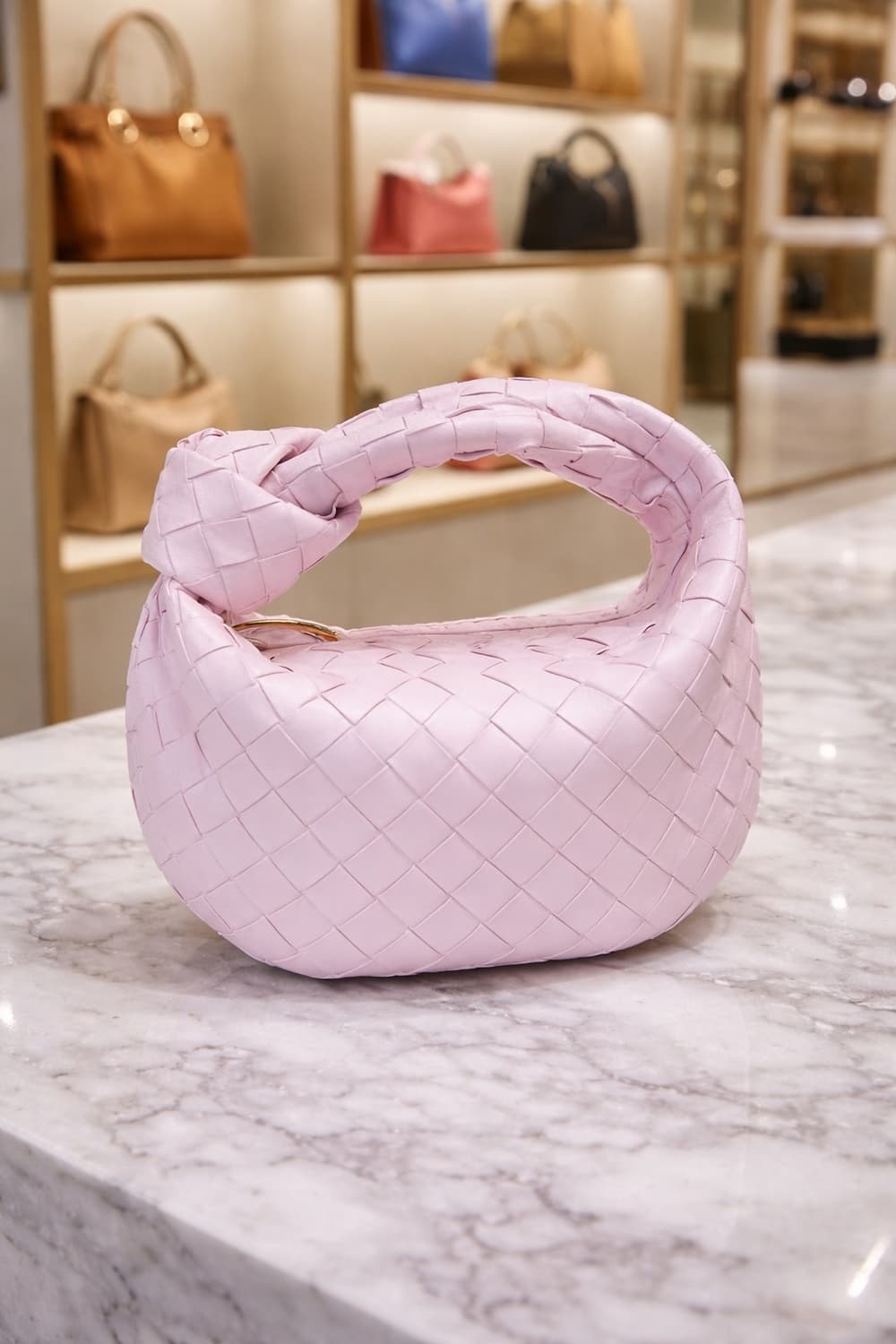 [S급] 보테가베네타 조디 가죽 클러치 미니 핑크 판매합니다!!! 상품이미지1