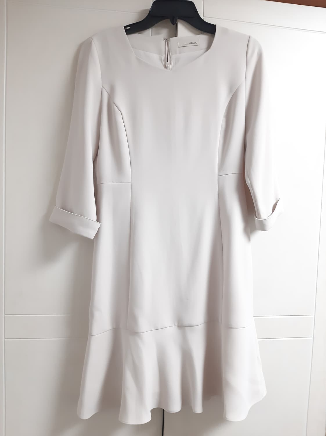 하트넥 크림 아이보리 화이트 머메이드 원피스 상품이미지1