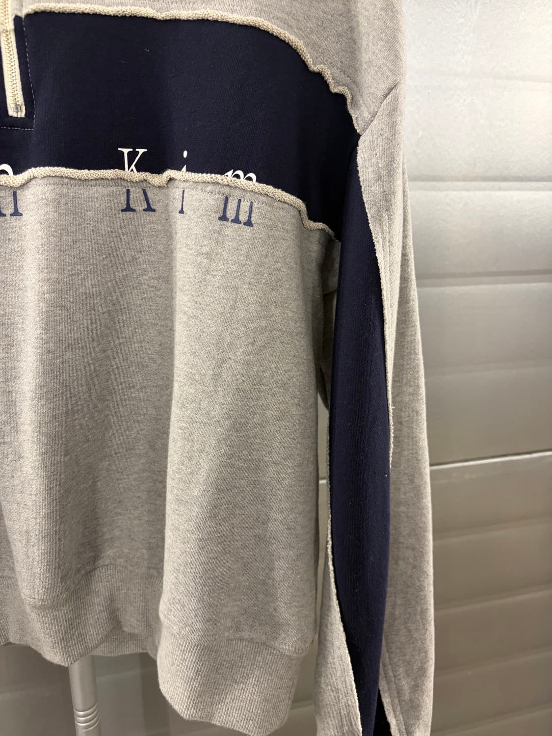 Matin Kim logo half zip sweatshirt S 상품이미지4