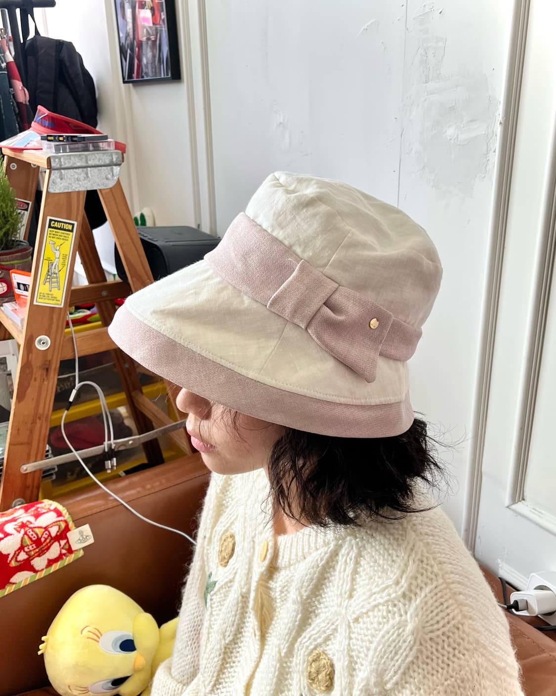LANVIN en Blue Classic Linen Bucket Hat 상품이미지2