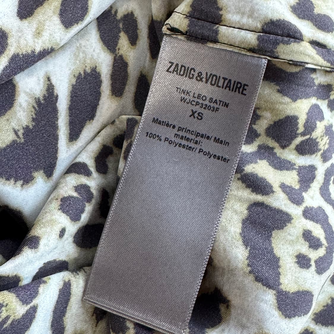 쟈딕앤볼테르 레오파드 새틴 블라우스 상품이미지6
