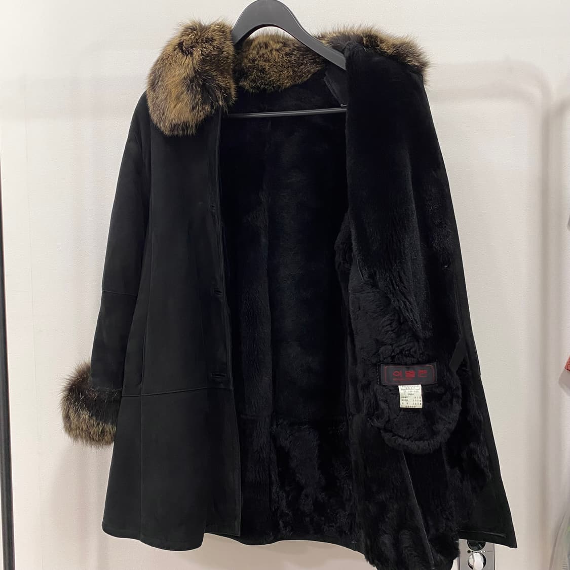 이벨렌 양가죽 양털 폭스퍼 무스탕 코트 상품이미지7