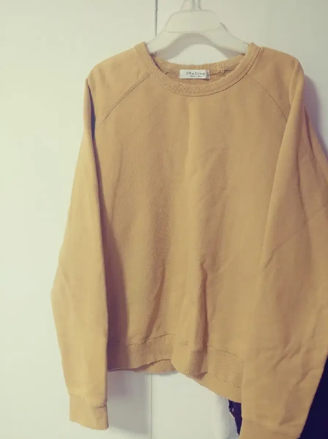 스크래치 디자인 톤다운 파스텔 맨투맨 티셔츠 F 55 66 77 상품이미지1