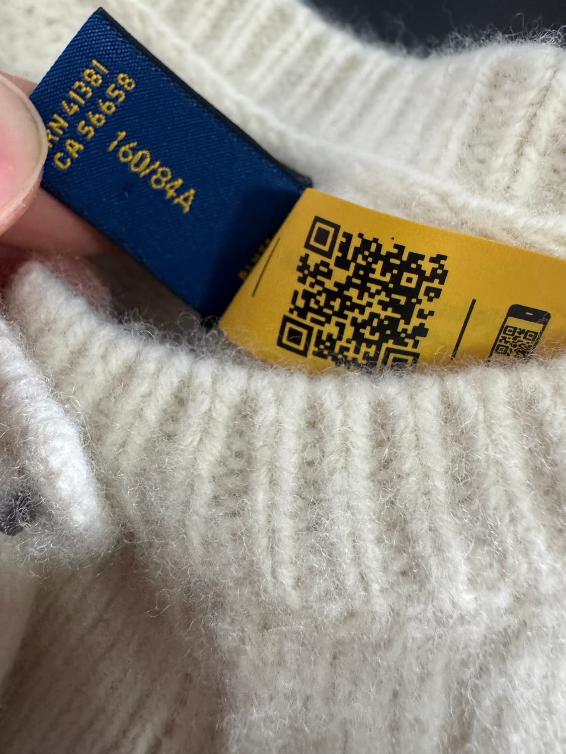 큐알인증!! 여성 폴로 랄프로렌 캐시미어 혼용 가디건 Xs 상품이미지6