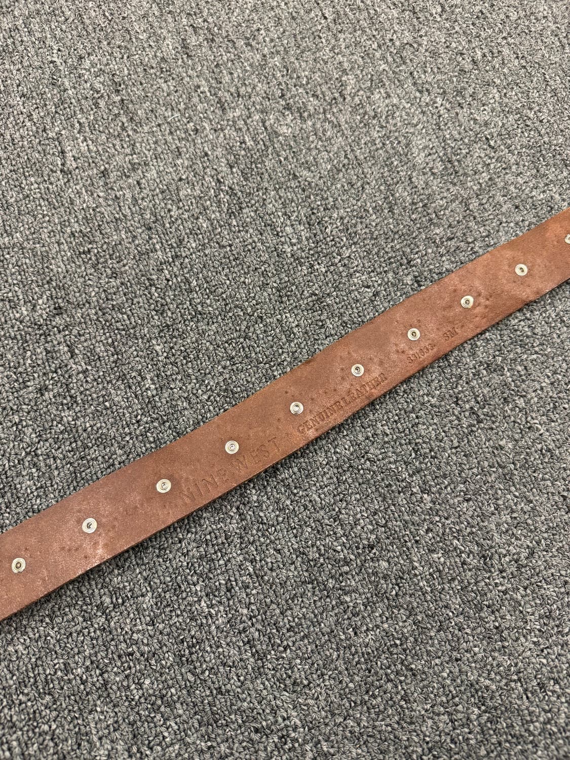 Nine West 빈티지 패턴 잼스톤 웨스턴 브라운 가죽벨트 상품이미지4