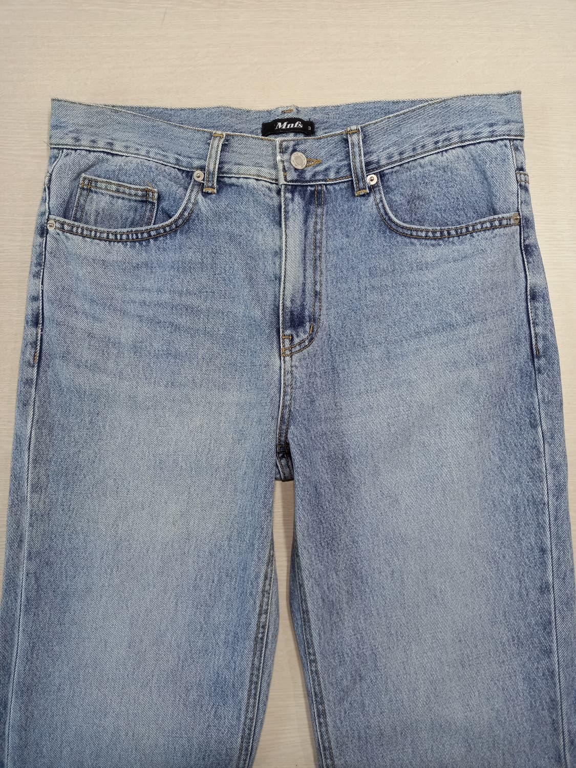 34 Mnfs 미뇽네프 Kor 워싱 일자진 연청 34-582 상품이미지3