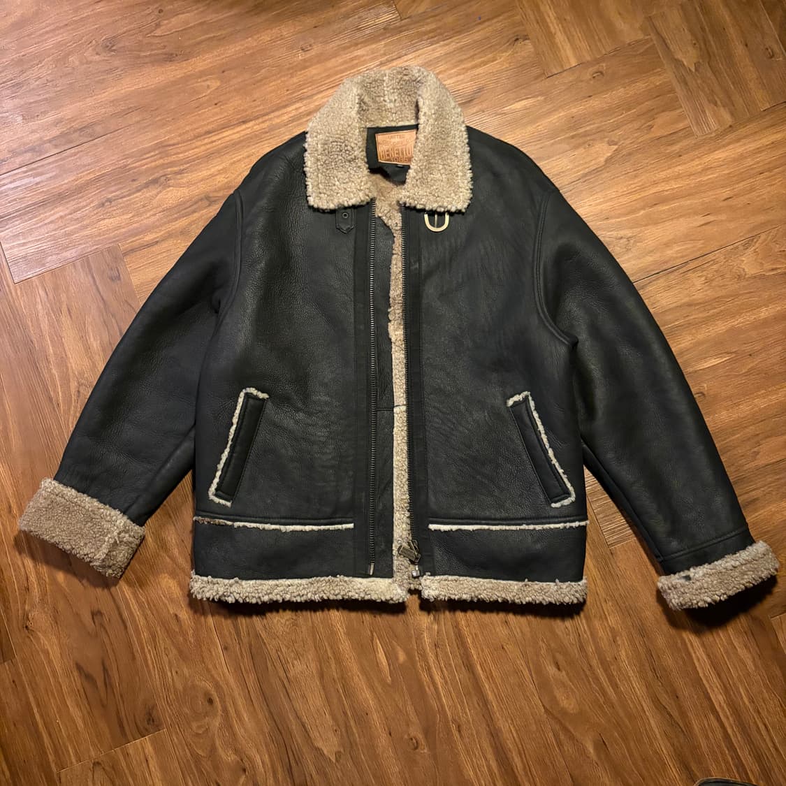 Benetton Leather Shearling Jacket 상품이미지1