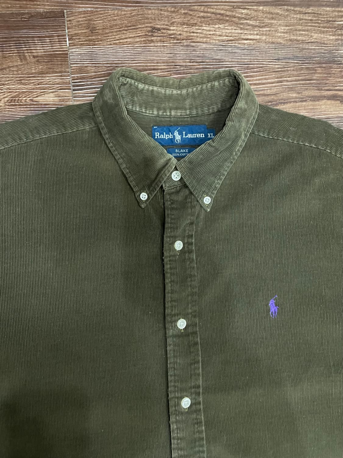 폴로 랄프로렌 코듀로이 셔츠 카키 상품이미지1