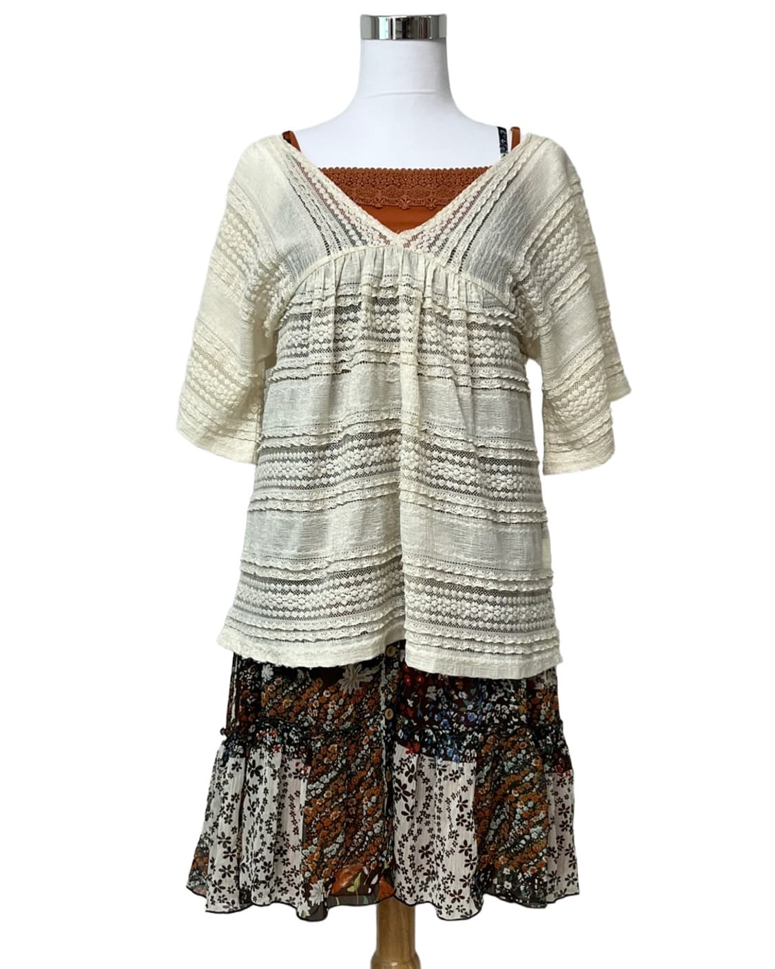 Ethnic v neck knit 상품이미지4