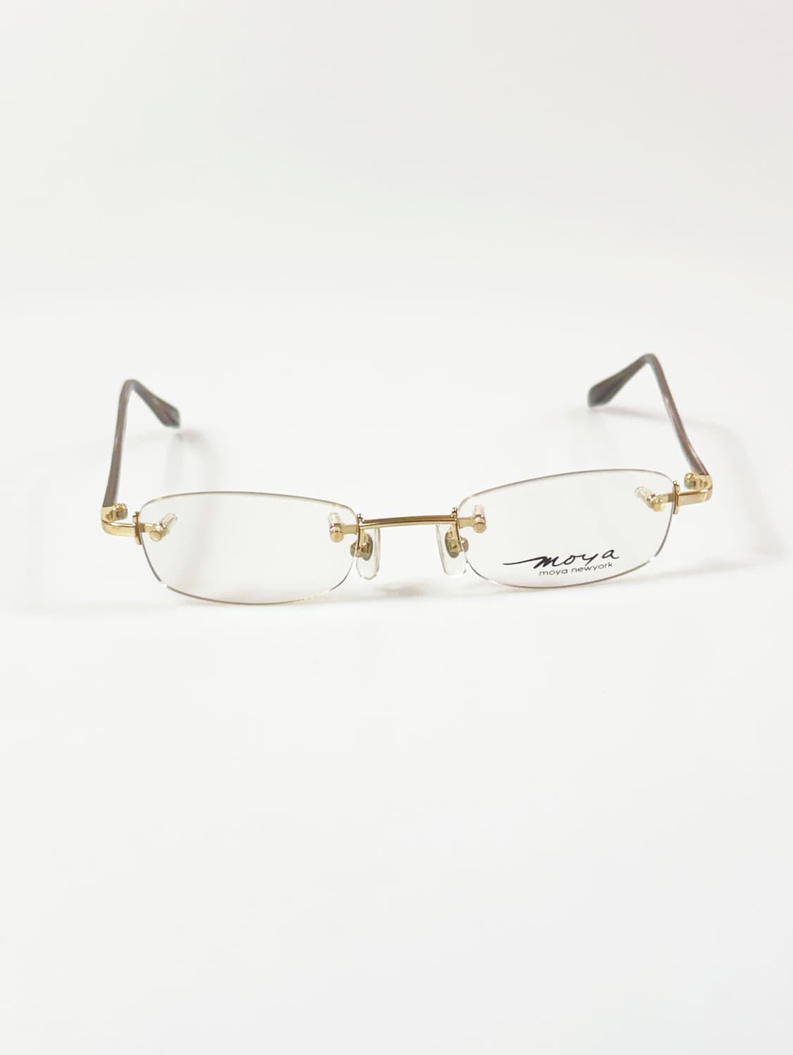 MOYA NEWYORK 골드 무테 스퀘어 메탈 빈티지 안경 상품이미지2