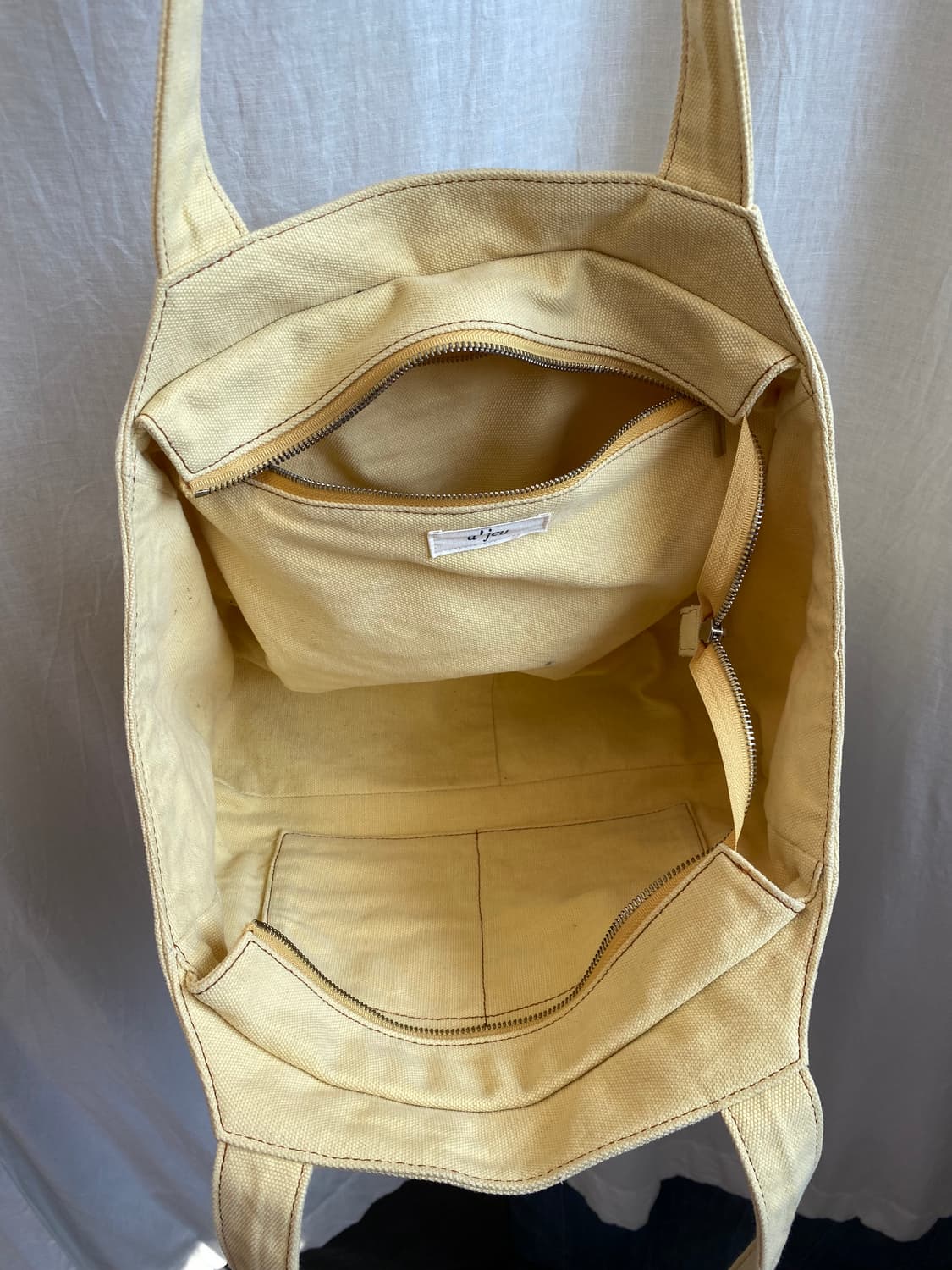 ajeu 아쥬 캔버스백 버터컬러 상품이미지7