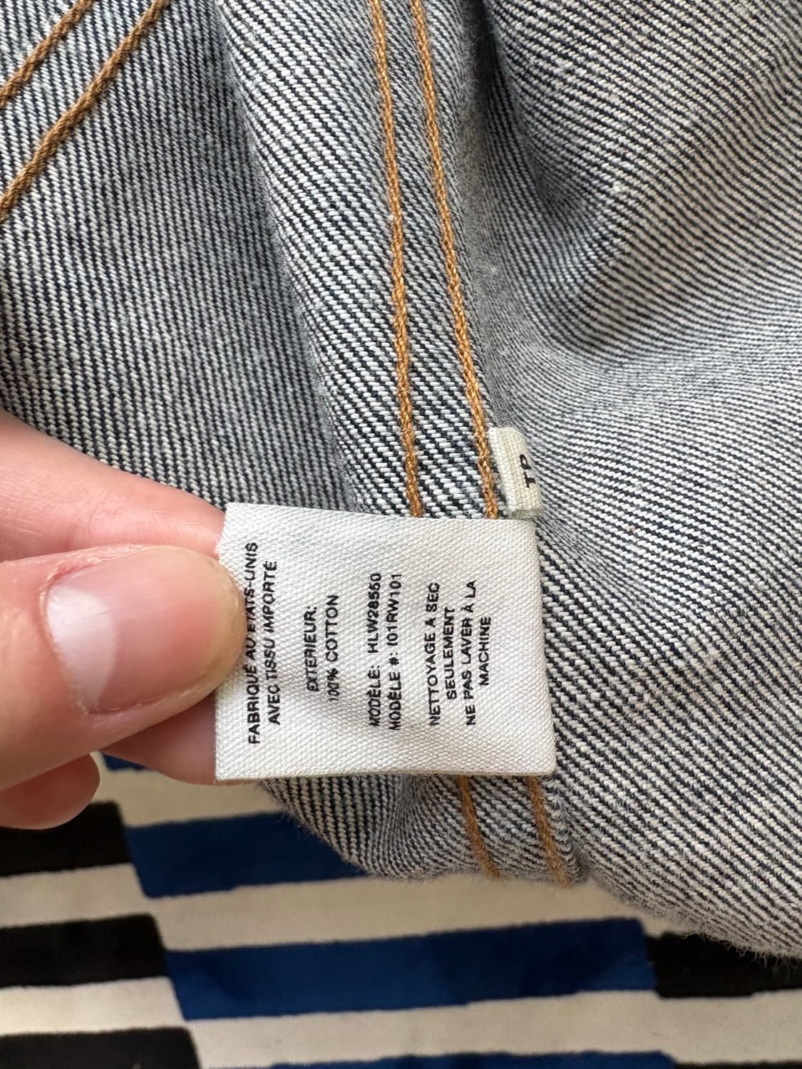 (xs) 헬무트랭 리에디션 백프린팅 데님자켓 상품이미지5