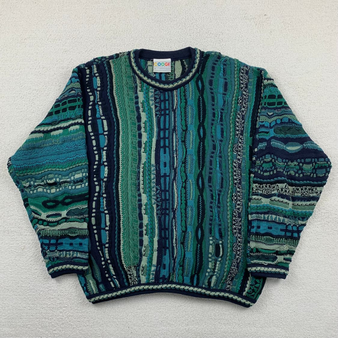 쿠지 머서라이즈드 코튼 핸드메이드 케이블 니트 상품이미지1