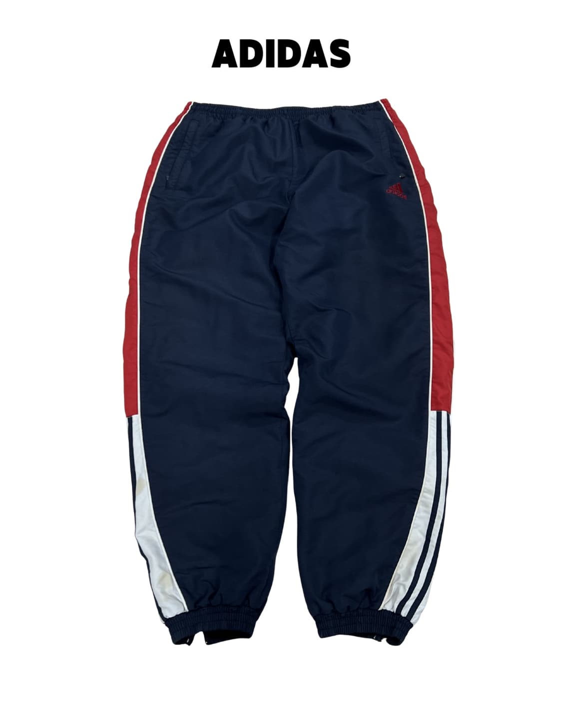 아디다스 올드스쿨 우븐 패딩 웜업 팬츠 네이비 상품이미지1