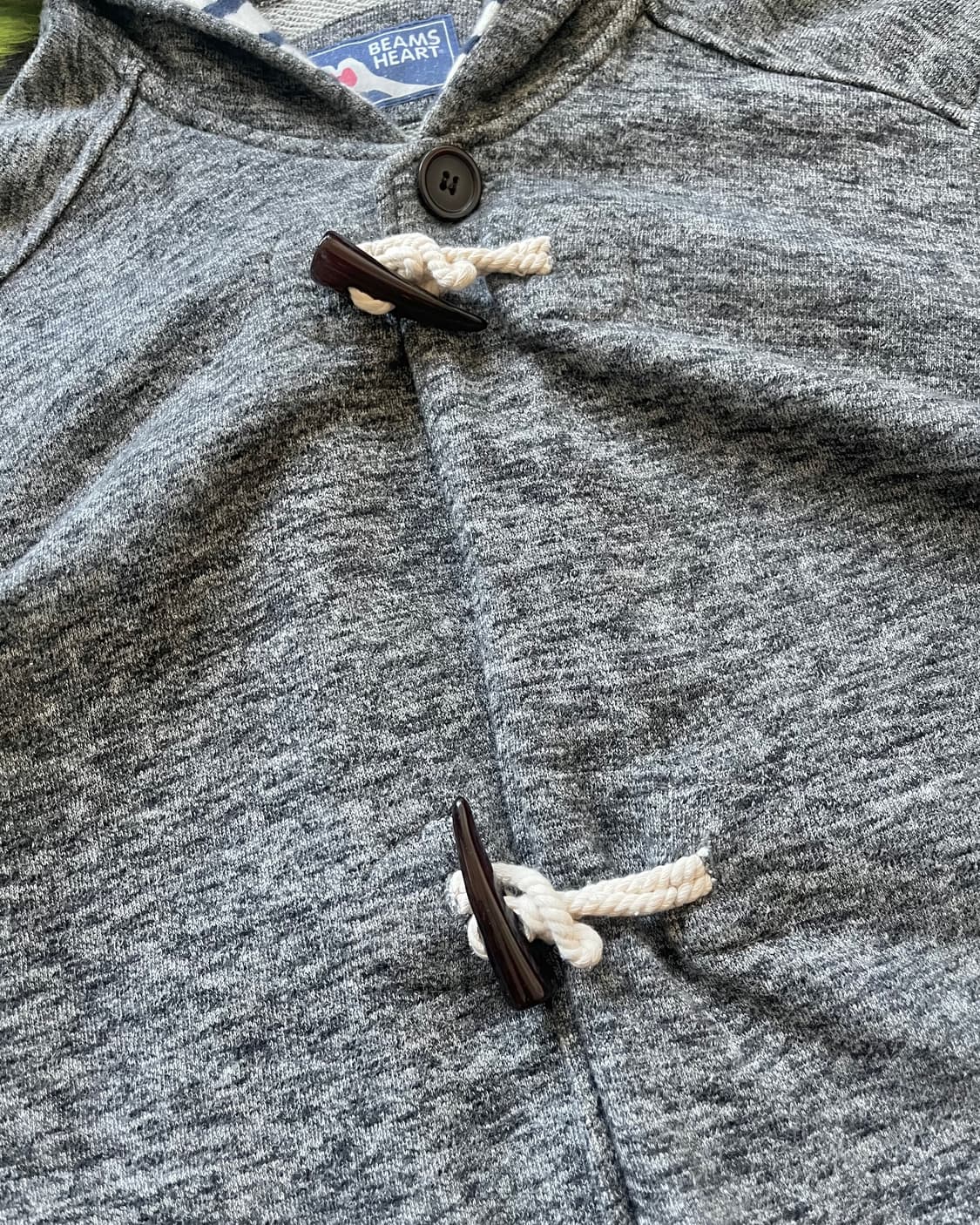 Old BEAMS Stripe Trim Duffle Hood Jacket 상품이미지7