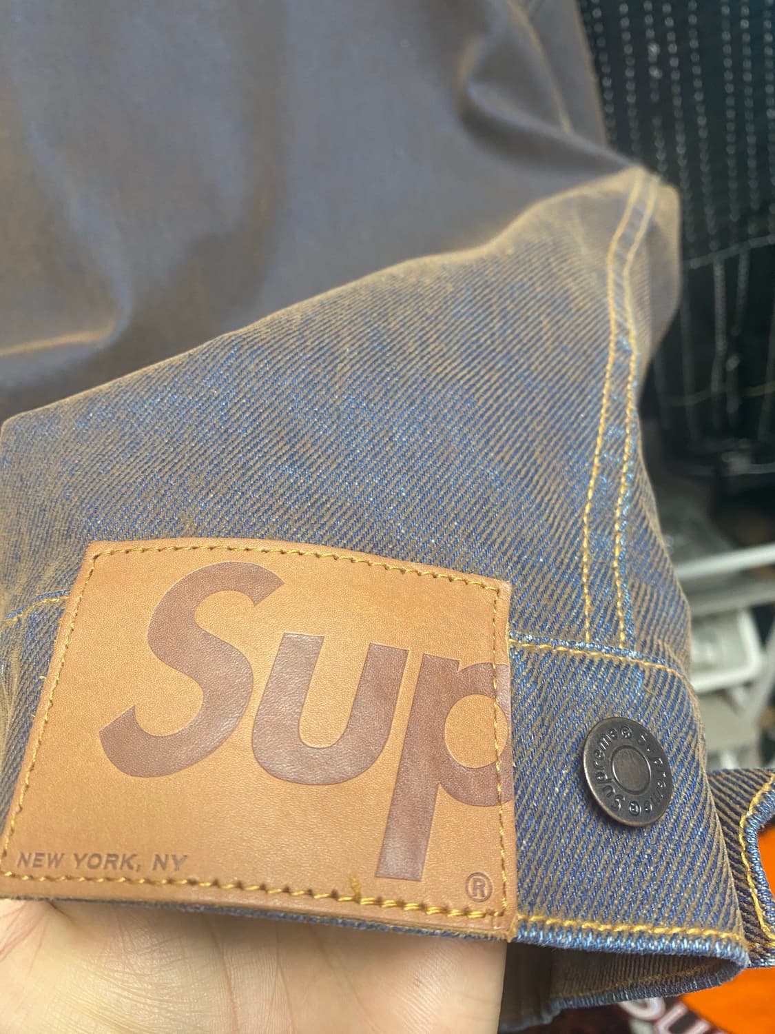 슈프림 플록 데님 트러커자켓  상품이미지6