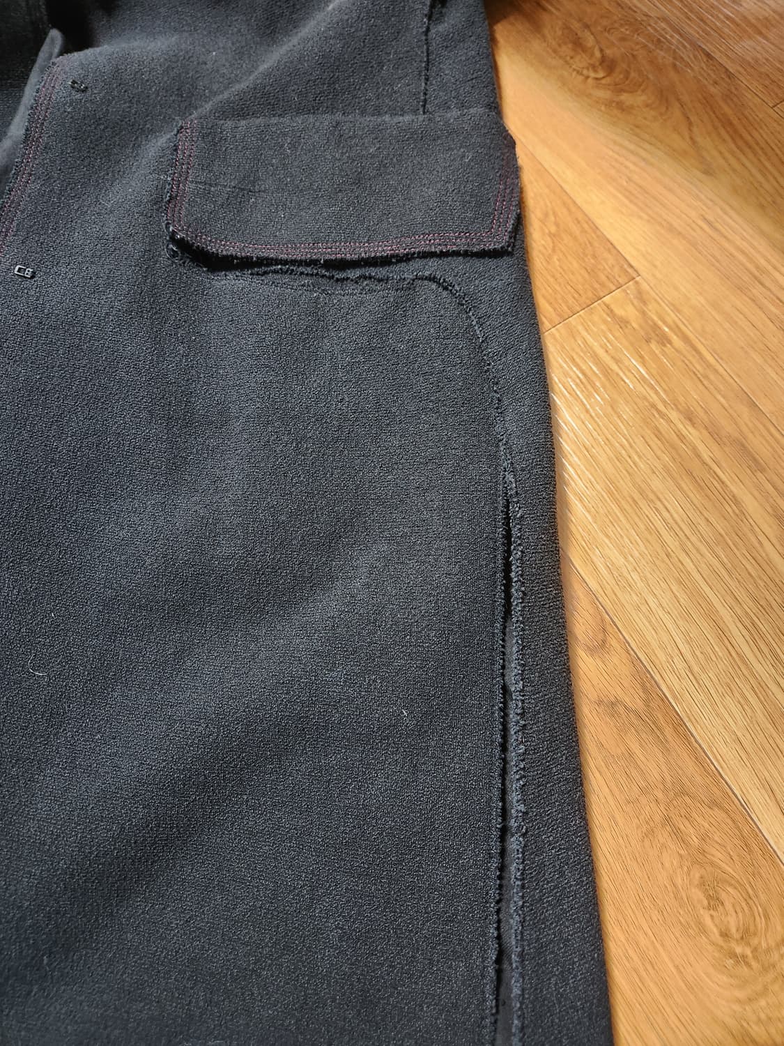 타임블랙 차이나넥 롱 코트(모+면혼방) 상품이미지9