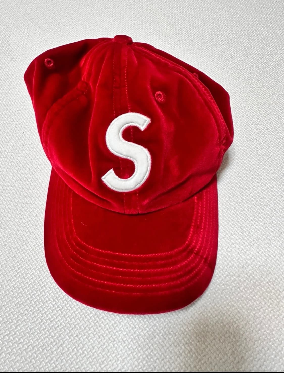 슈프림 벨벳 s로고 볼캡 상품이미지2