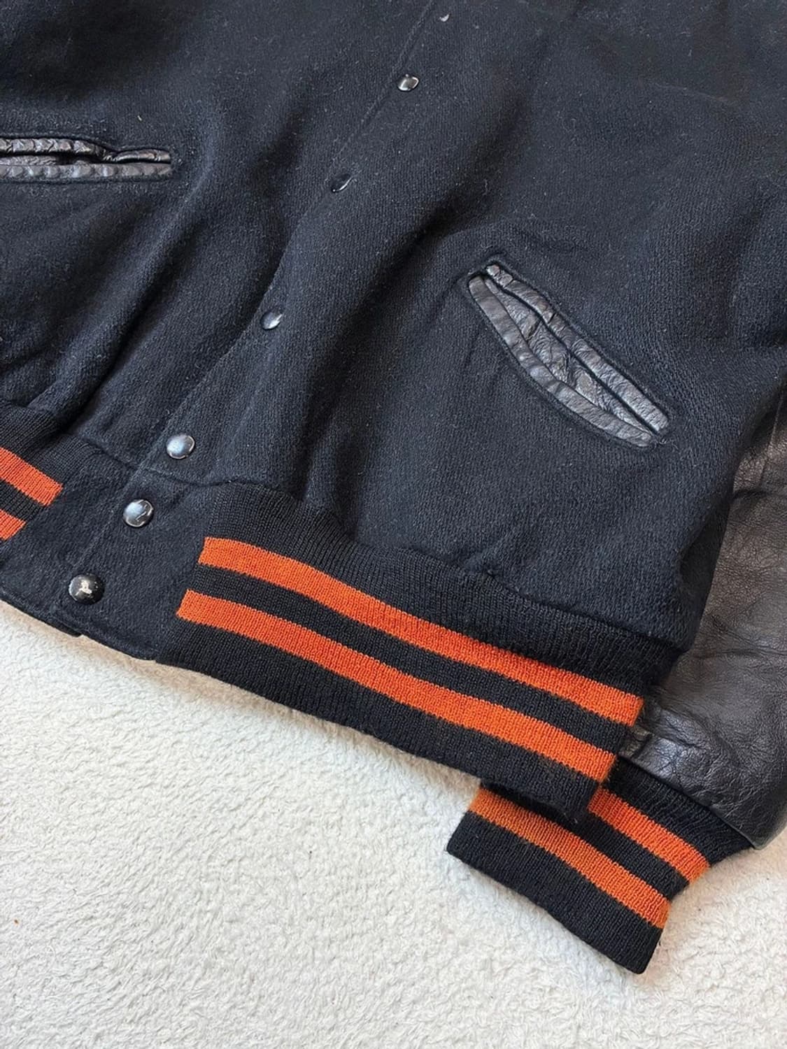 드롱 90's USA 헤비 소가죽 배색 바시티 자켓 PN6226 상품이미지7