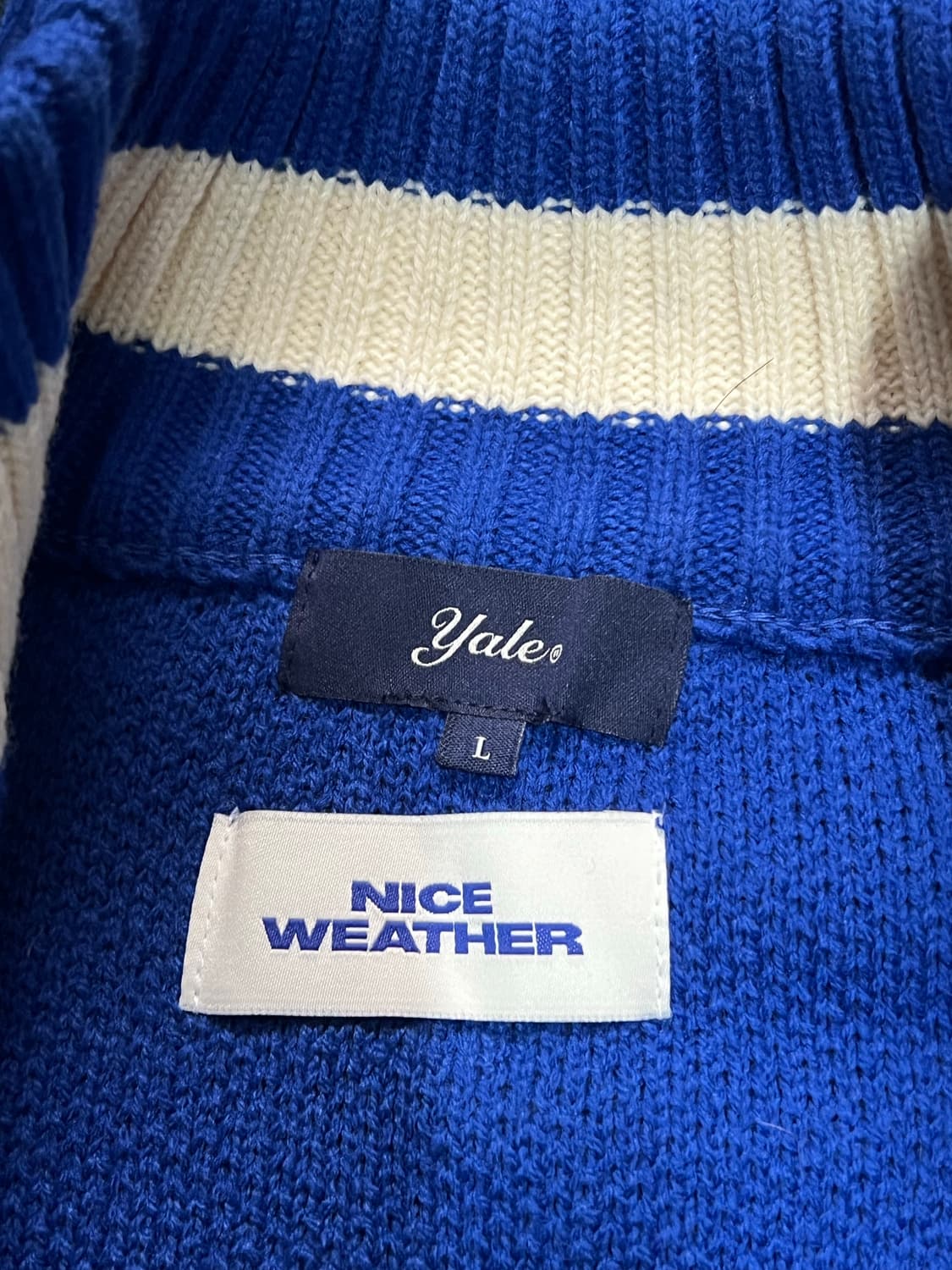 나이스 웨더x예일 니트집업 상품이미지4