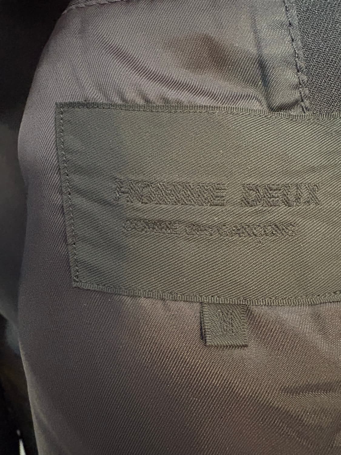 꼼데가르송 옴므 드 코트 블랙 M 상품이미지3