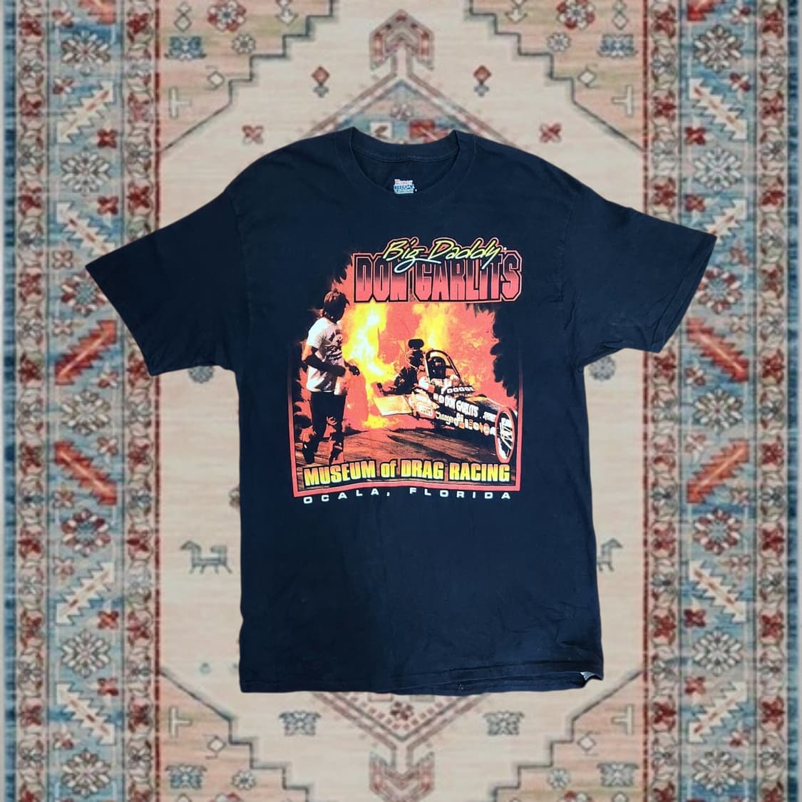90s 오리지널 빅대디 드래그 레이싱 그래픽 티셔츠 (XL) 상품이미지1