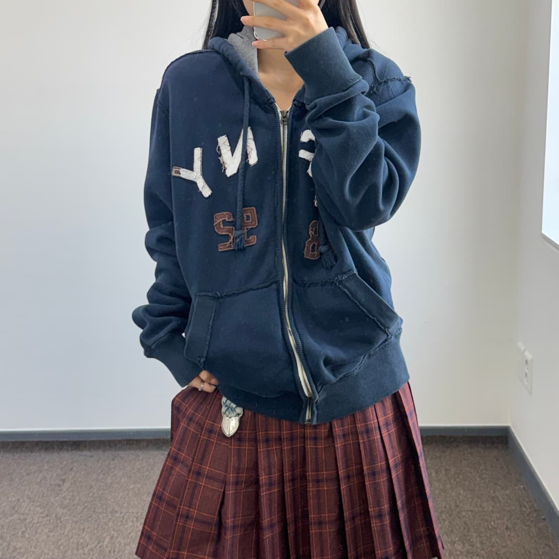 Abercrombie 아베크롬비 네이비 후드집업 상품이미지1