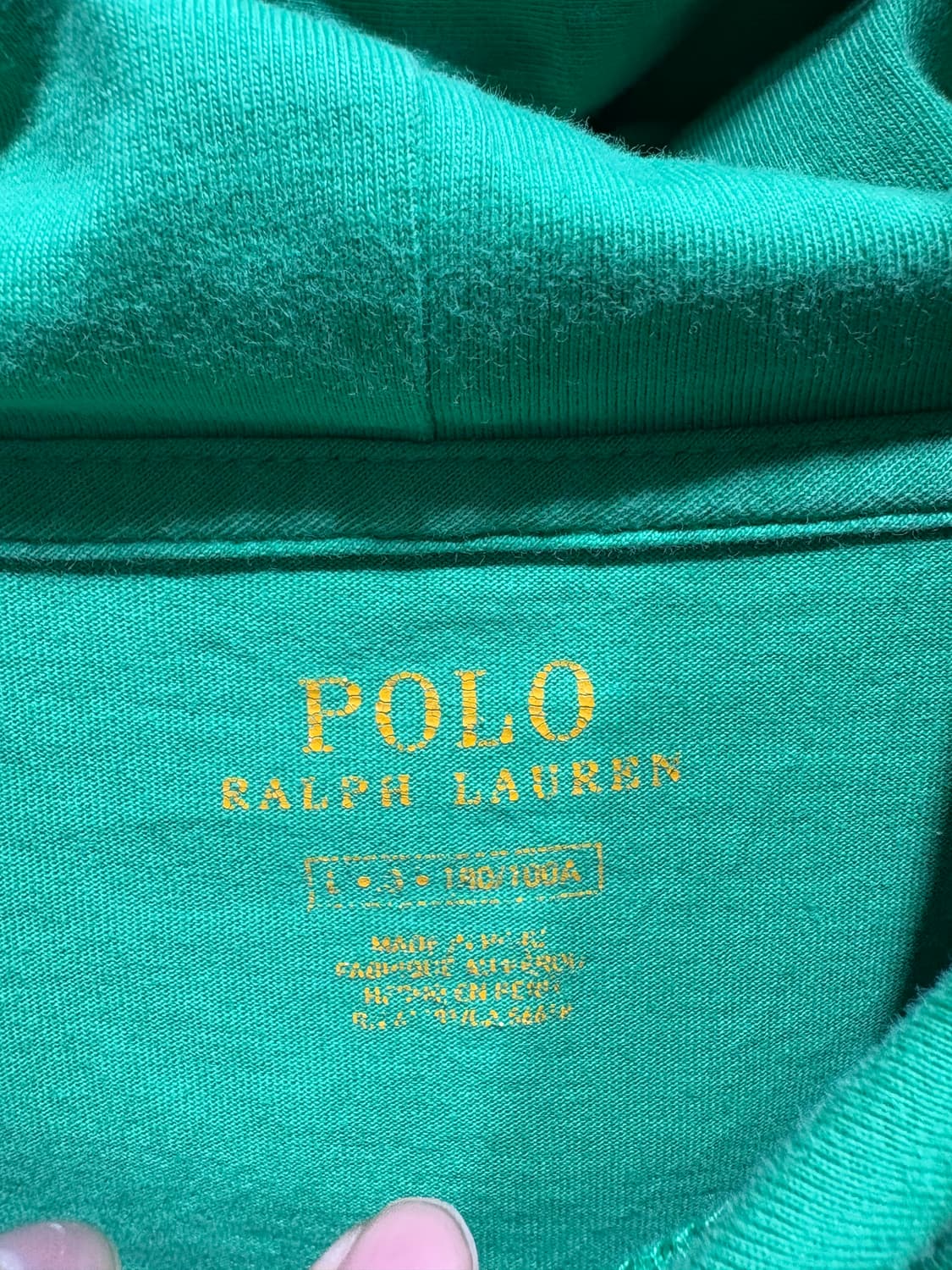 L 폴로랄프로렌 블루포니 그린 후드티 상품이미지5
