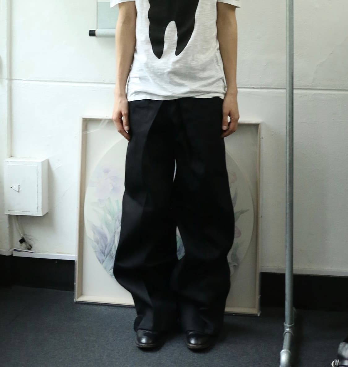 존 로렌스 설리반 블랙 데님 와이드 팬츠 상품이미지1