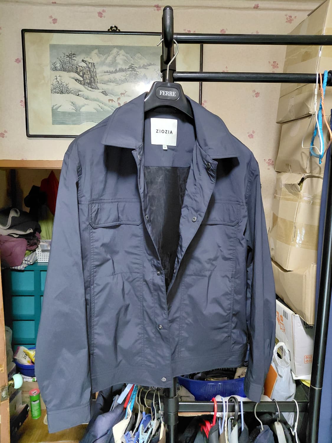 [지오지아]트러커 스냅점퍼 105사이즈 블랙컬러 상품이미지4