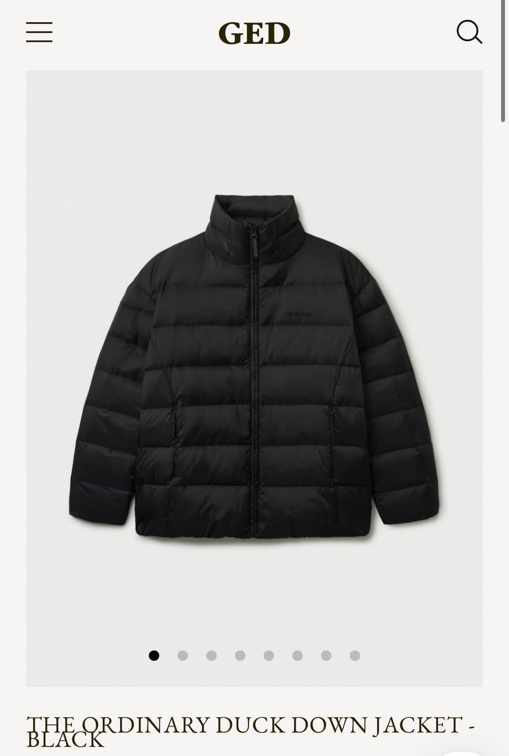 Ged 덕다운 패딩 블랙 s 상품이미지3