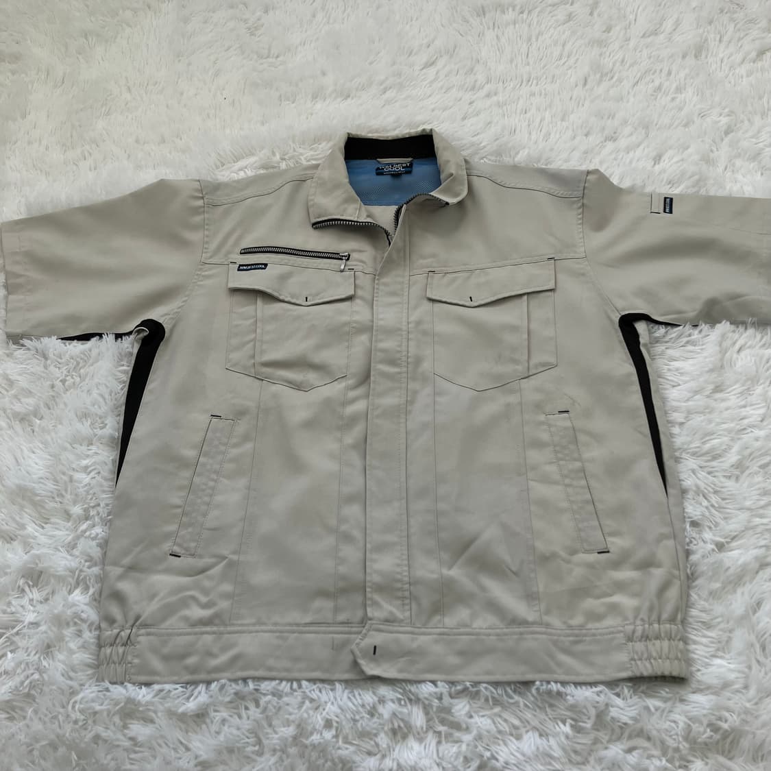 빈티지 그레이 워크 집업 반팔 882 y2k 스트릿 모리 갸루 일본빈티지 상품이미지1