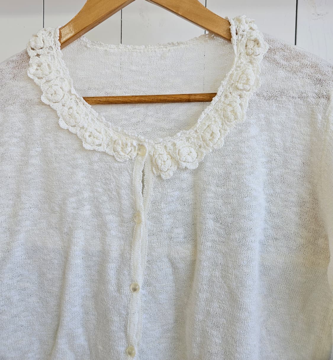 플라워 레이스 니트 가디건 상품이미지2