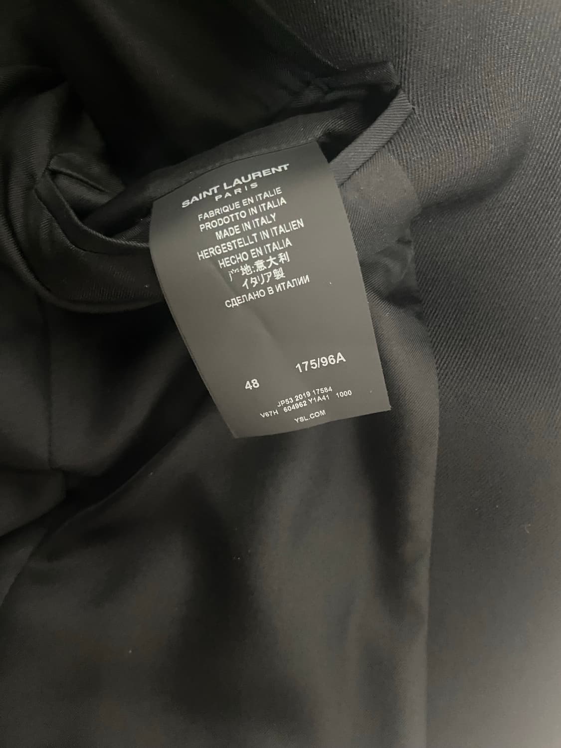 생로랑 레더 파이핑 블레이저 자켓 48 상품이미지4