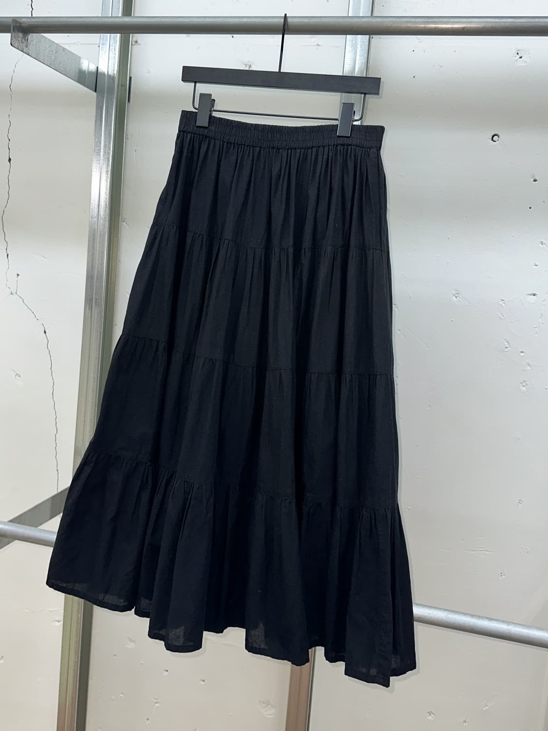 black cotton long skirt 상품이미지5