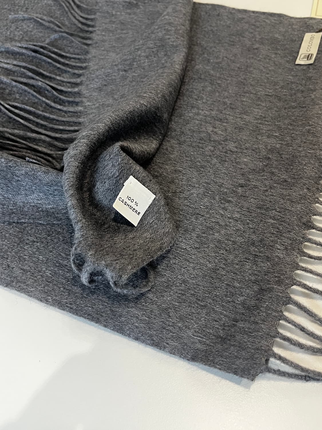 콜롬보 캐시미어 스카프 그레이 (새상품) 상품이미지4