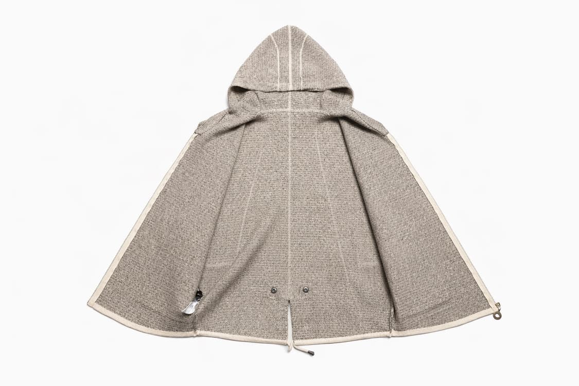 JPN 일본 빈티지 Y2K 모리걸 미니멀 베이지 멜란지 니트 후드집업 상품이미지3