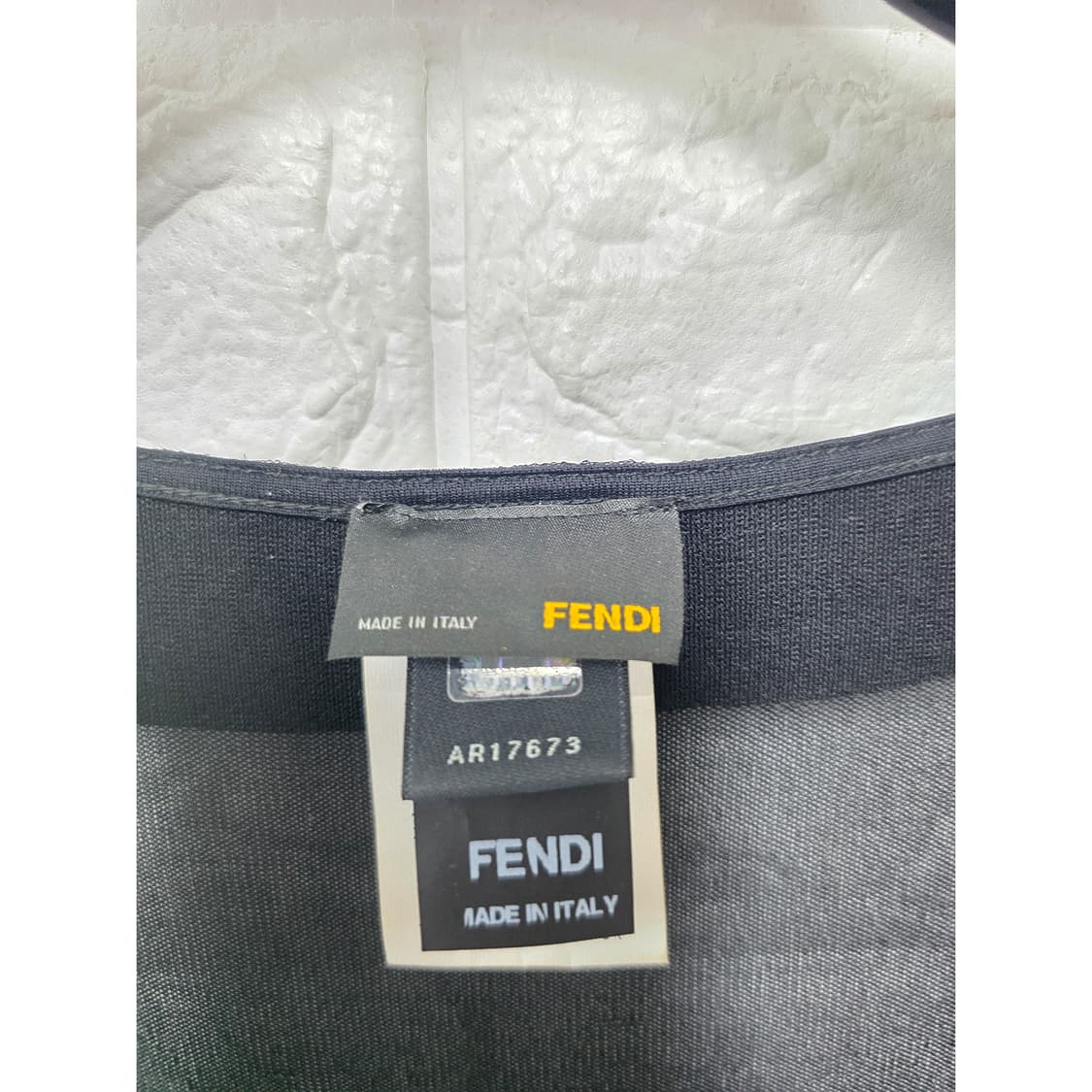 펜디  FENDI 블랙 U넥 블라우스 S 상품이미지2