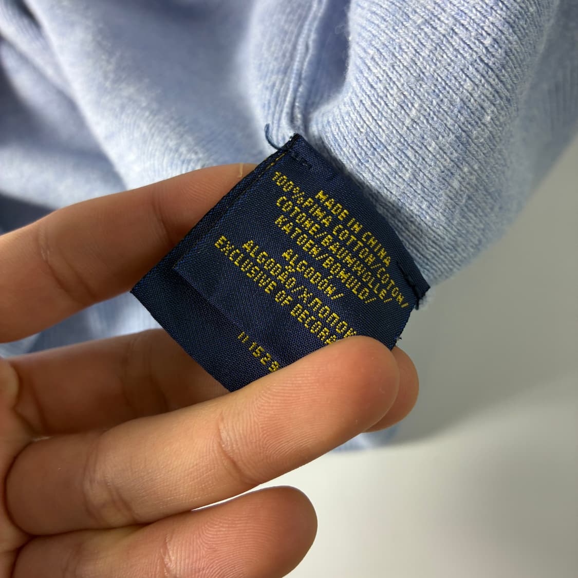 Polo  폴로 랄프로렌 자수 피마코튼 소라 브이넥 니트  상품이미지5