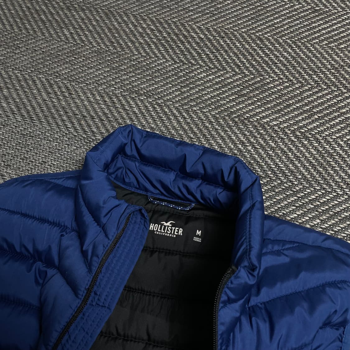 홀리스터 자수로고 경량 퀼팅 베스트 네이비o 5153 상품이미지4