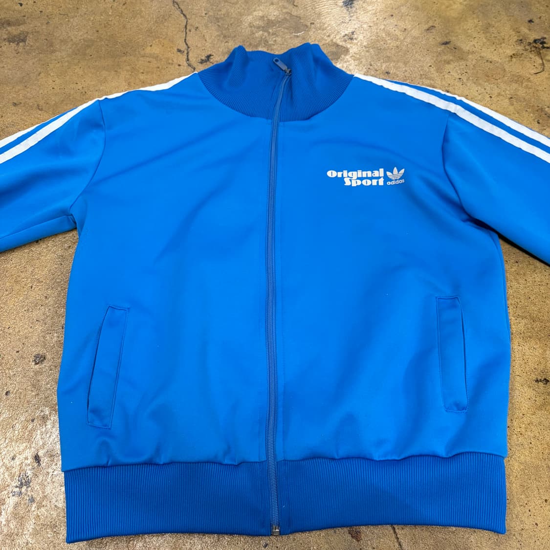 아디다스 오리지널 스포츠 블루 져지 트랙탑 상품이미지3