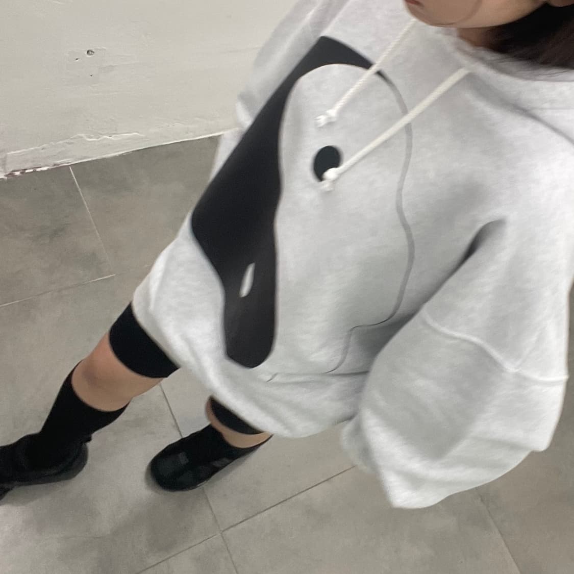 Yin yang loose hoodie 상품이미지3