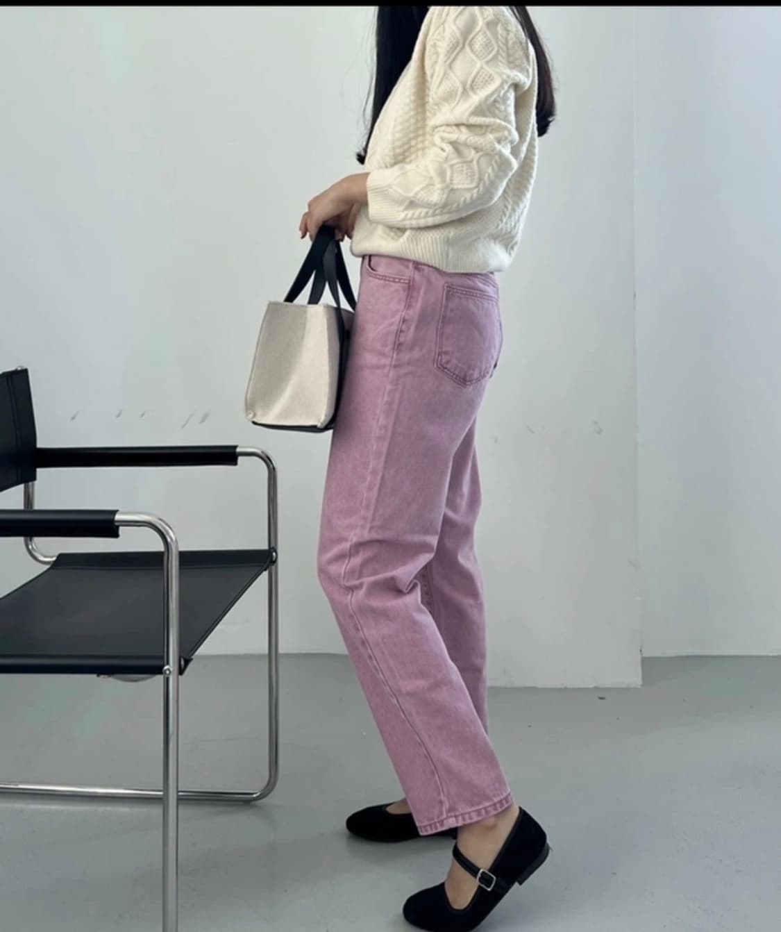 깔량)피그먼트 워싱진 인디핑크 55사이즈(새상품) 상품이미지8