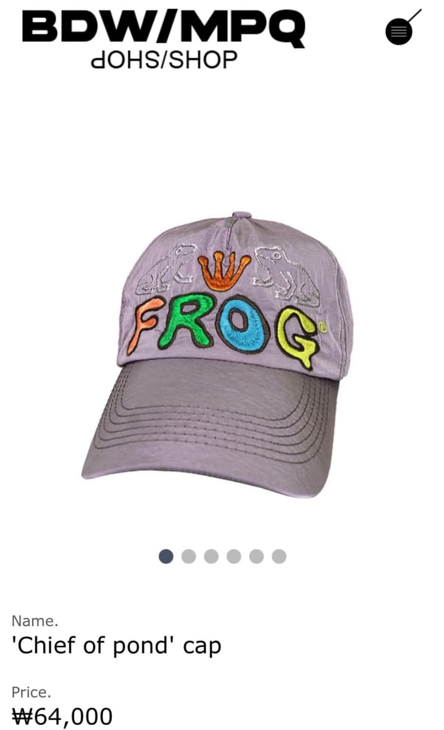 MPQ Chief of pond cap 상품이미지1