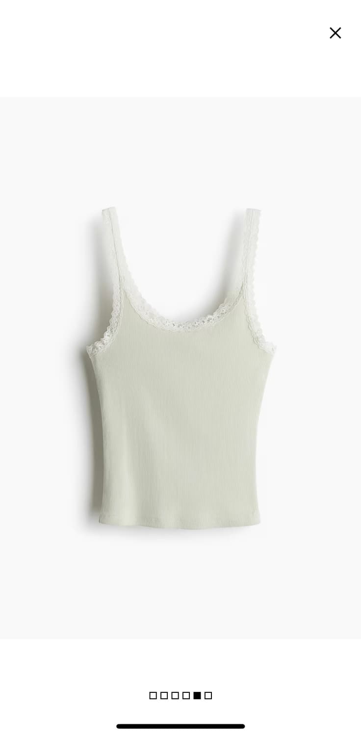 (택새상품)h&m 레이스 슬리브리스탑M 상품이미지1